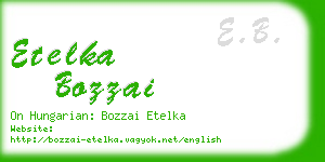 etelka bozzai business card